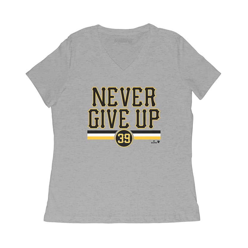 Drew Maggi: Never Give Up Shirt, Pittsburgh -MLBPA Licensed- BreakingT